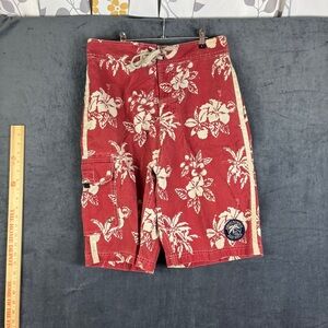 VINTAGE (‘99) Men’s Abercrombie & Fitch Red and White Board Shorts Sz 33 see pic